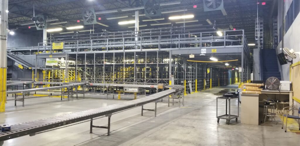 Conveyor system within warehouse operations