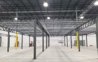 Warehouse flooring and warehouse in development