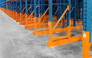 Blue and orange racking repair kit for choosing your warehouse partner.