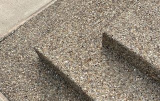 Exposed aggregate concrete - one of several types of decorative concrete.